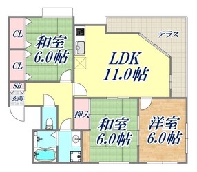 ハーモニー若草の物件間取画像